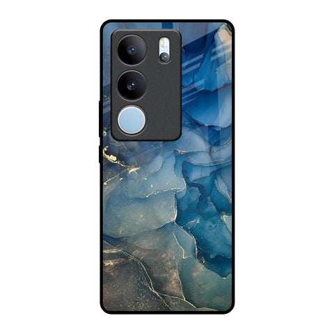 Blue Cool Marble Vivo V29 Pro 5G Glass Back Cover Online