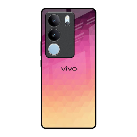 Geometric Pink Diamond Vivo V29 Pro 5G Glass Back Cover Online