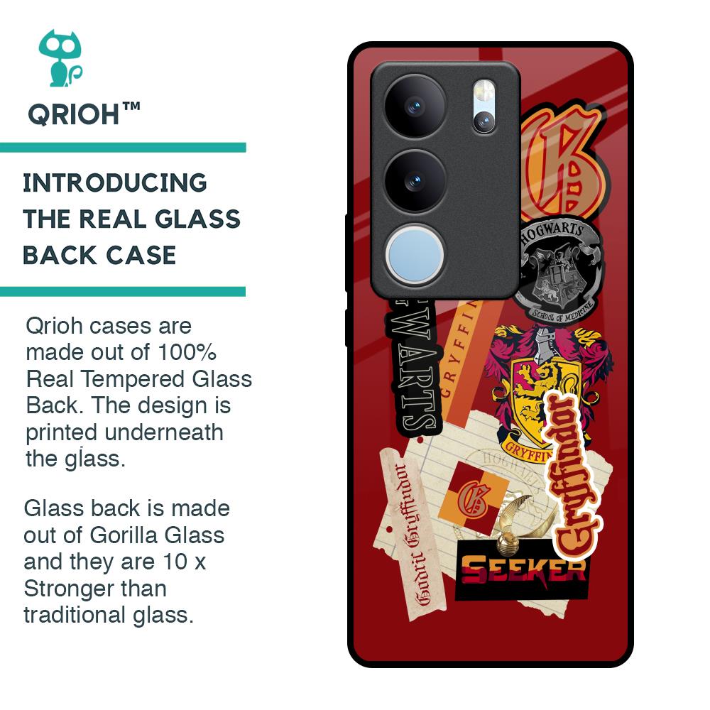 Gryffindor Glass Case for Vivo V29 Pro 5G