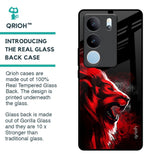 Red Angry Lion Glass Case for Vivo V29 Pro 5G