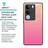 Pastel Pink Gradient Glass Case For Vivo V29 Pro 5G