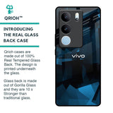 Polygonal Blue Box Glass Case For Vivo V29 Pro 5G