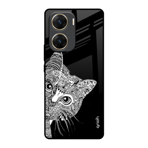 Kitten Mandala Vivo V29e 5G Glass Back Cover Online