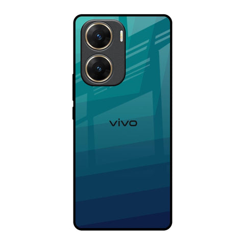 Green Triangle Pattern Vivo V29e 5G Glass Back Cover Online