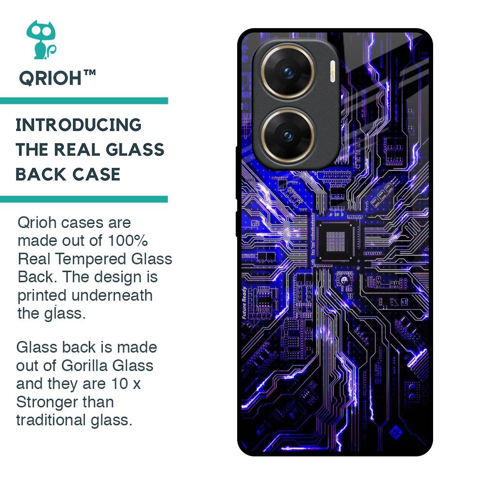 Techno Color Pattern Glass Case For Vivo V29e 5G