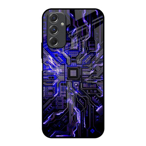 Techno Color Pattern Samsung Galaxy F34 5G Glass Back Cover Online