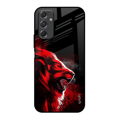 Red Angry Lion Samsung Galaxy F34 5G Glass Back Cover Online