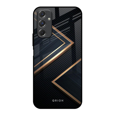 Sleek Golden & Navy Samsung Galaxy F34 5G Glass Back Cover Online