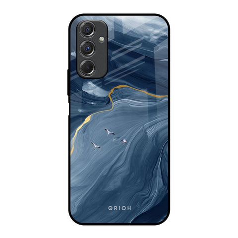 Deep Ocean Marble Samsung Galaxy F34 5G Glass Back Cover Online
