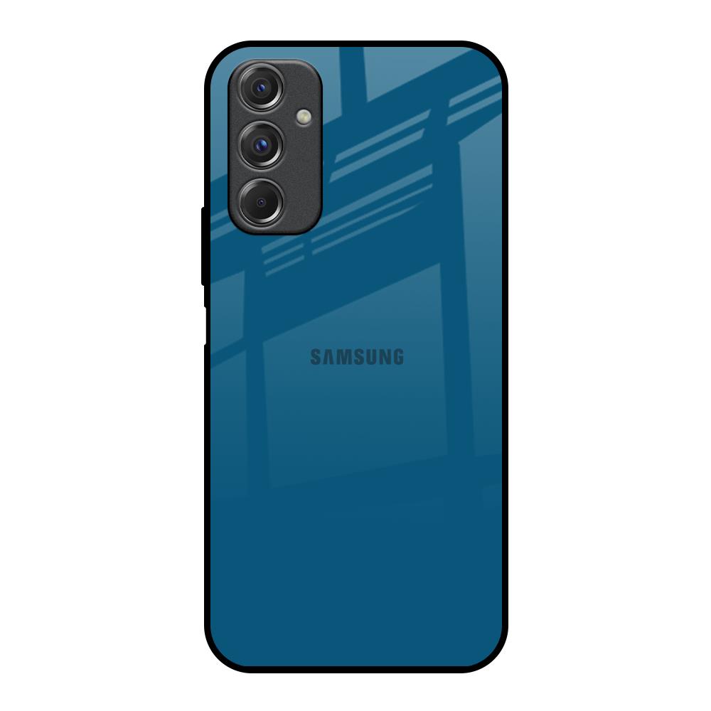 Cobalt Blue Samsung Galaxy F34 5G Glass Back Cover Online