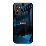 Polygonal Blue Box Samsung Galaxy F34 5G Glass Back Cover Online