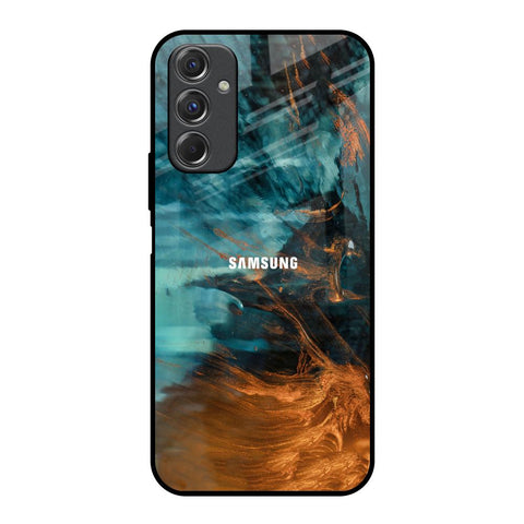 Golden Splash Samsung Galaxy F34 5G Glass Back Cover Online
