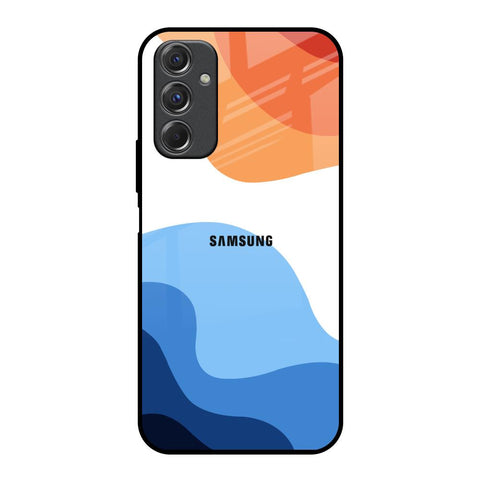 Wavy Color Pattern Samsung Galaxy F34 5G Glass Back Cover Online