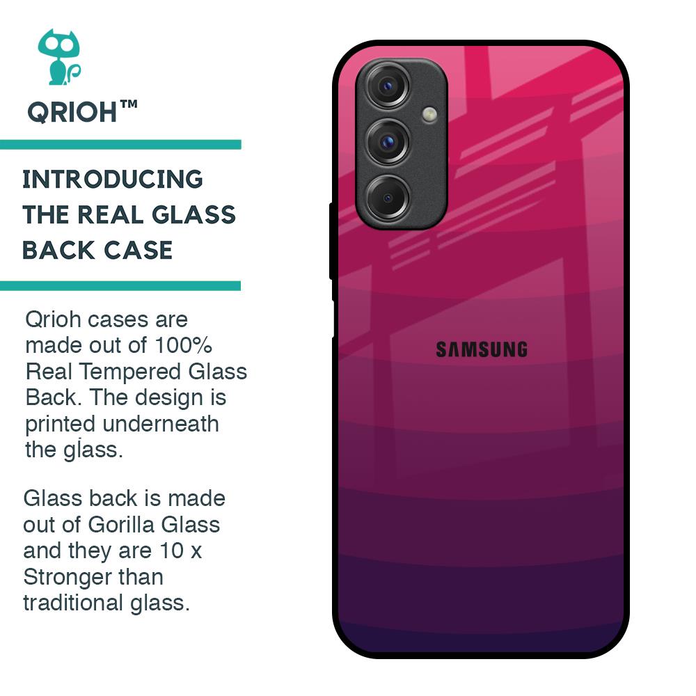 Wavy Pink Pattern Glass Case for Samsung Galaxy F34 5G