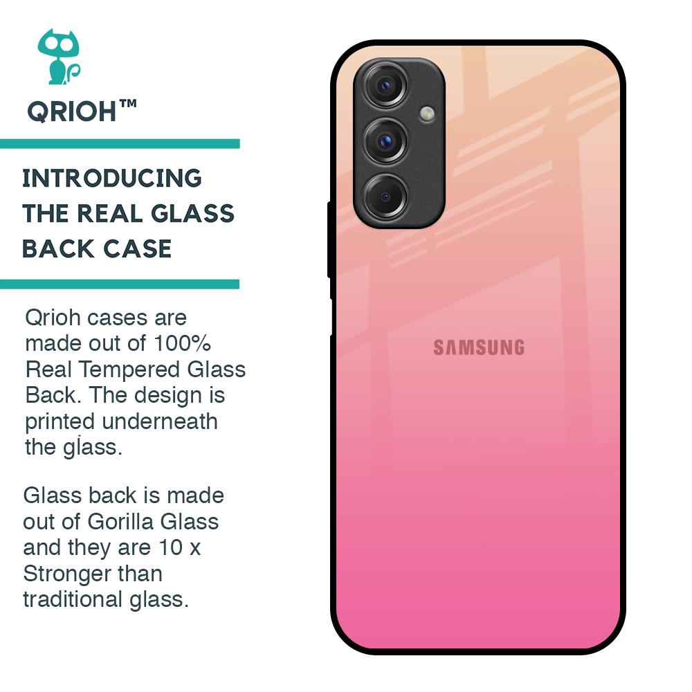 Pastel Pink Gradient Glass Case For Samsung Galaxy F34 5G