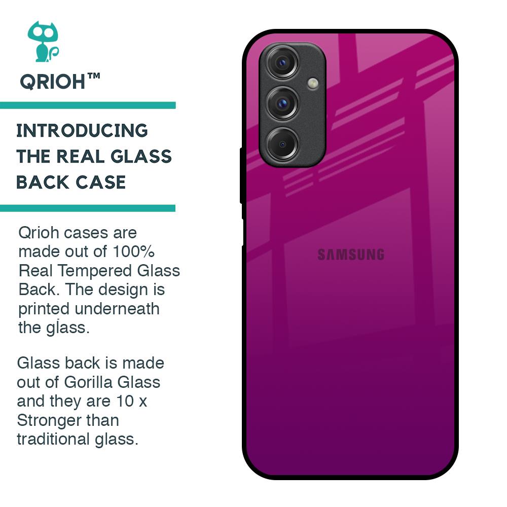 Magenta Gradient Glass Case For Samsung Galaxy F34 5G