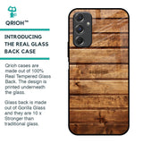 Wooden Planks Glass Case for Samsung Galaxy F34 5G