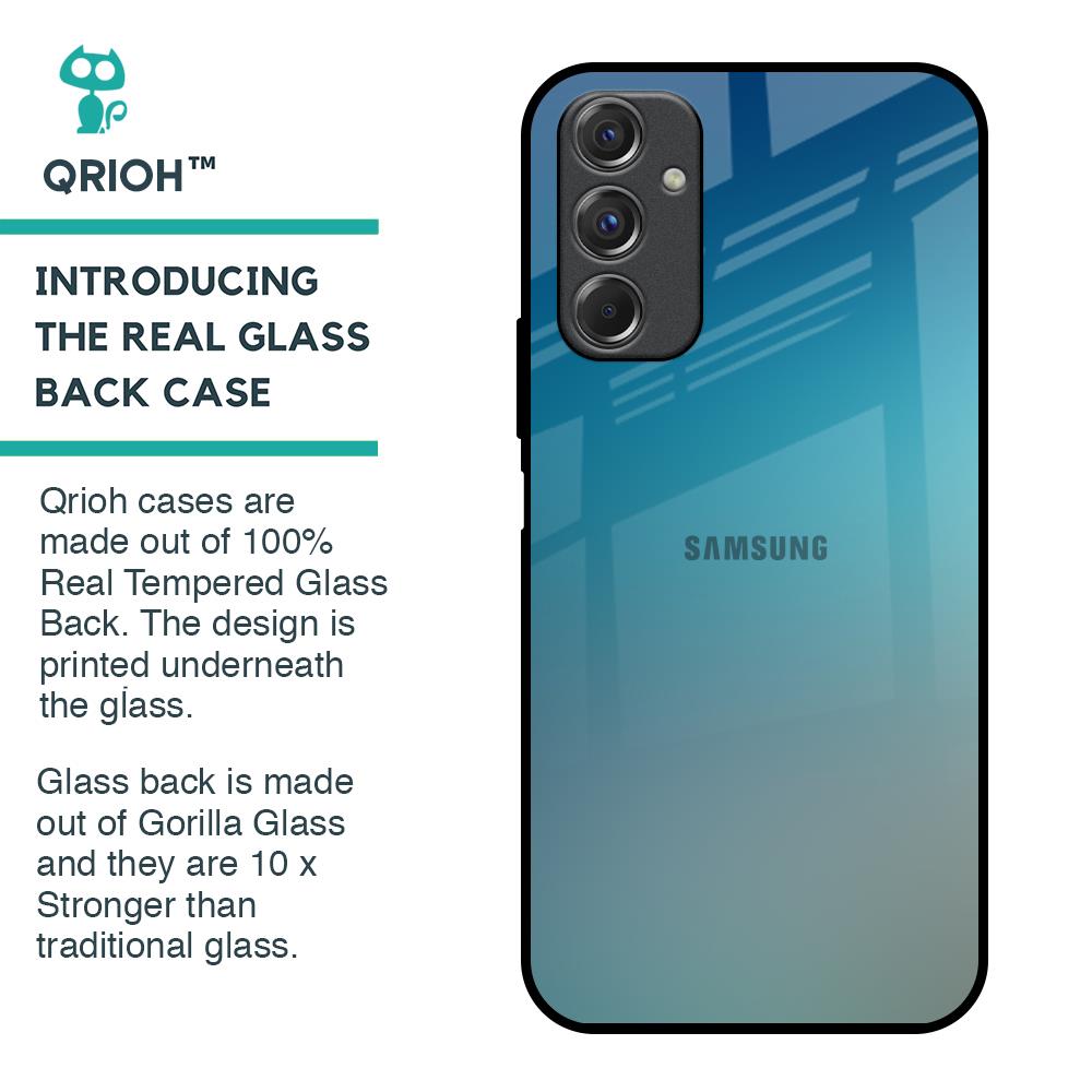 Sea Theme Gradient Glass Case for Samsung Galaxy F34 5G