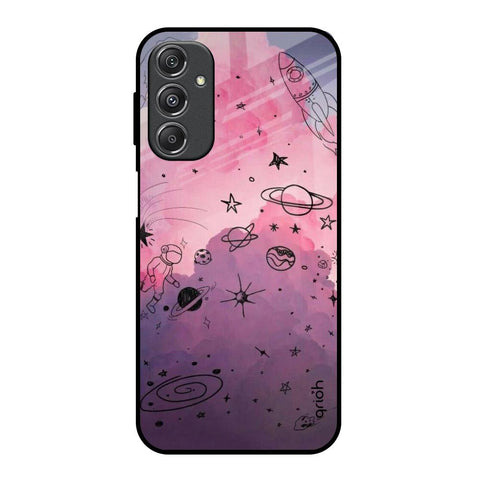 Space Doodles Samsung Galaxy M34 5G Glass Back Cover Online