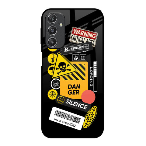 Danger Signs Samsung Galaxy M34 5G Glass Back Cover Online