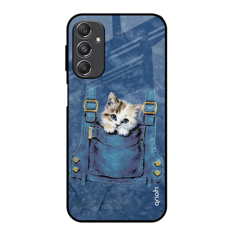 Kitty In Pocket Samsung Galaxy M34 5G Glass Back Cover Online