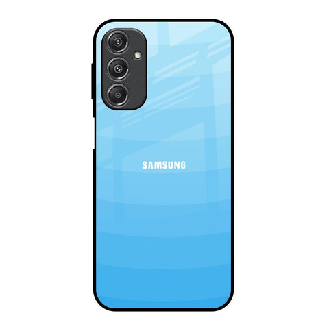 Wavy Blue Pattern Samsung Galaxy M34 5G Glass Back Cover Online