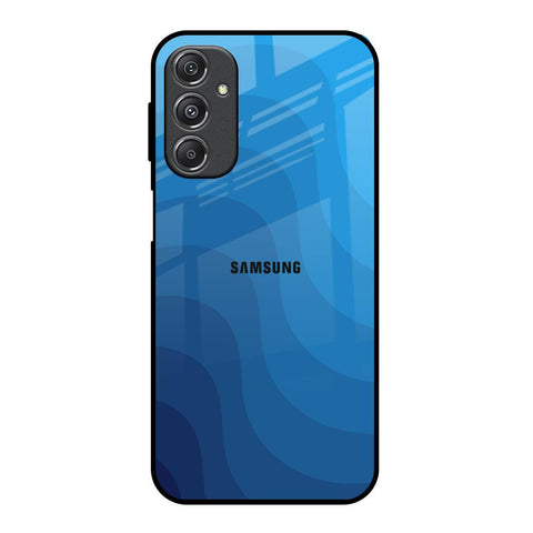 Blue Wave Abstract Samsung Galaxy M34 5G Glass Back Cover Online