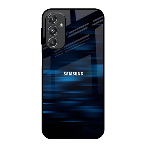 Blue Rough Abstract Samsung Galaxy M34 5G Glass Back Cover Online