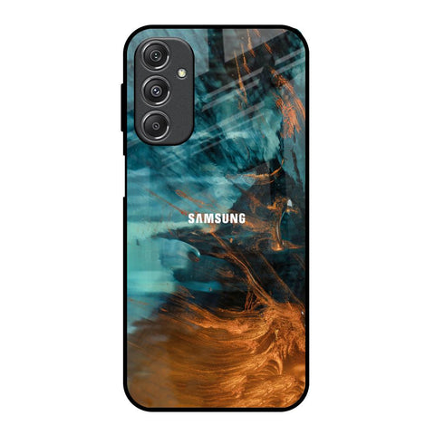 Golden Splash Samsung Galaxy M34 5G Glass Back Cover Online