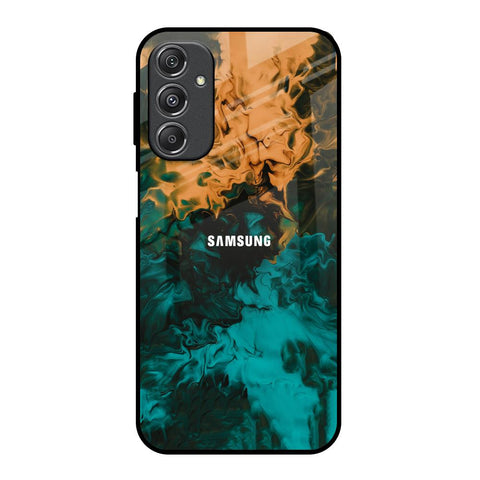 Watercolor Wave Samsung Galaxy M34 5G Glass Back Cover Online