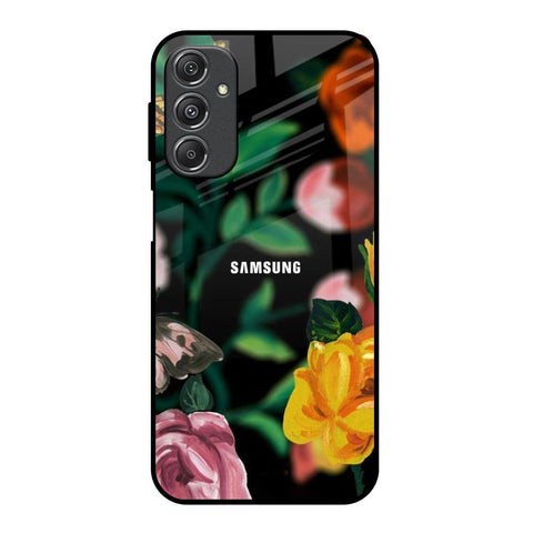 Flowers & Butterfly Samsung Galaxy M34 5G Glass Back Cover Online