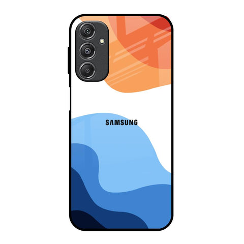 Wavy Color Pattern Samsung Galaxy M34 5G Glass Back Cover Online