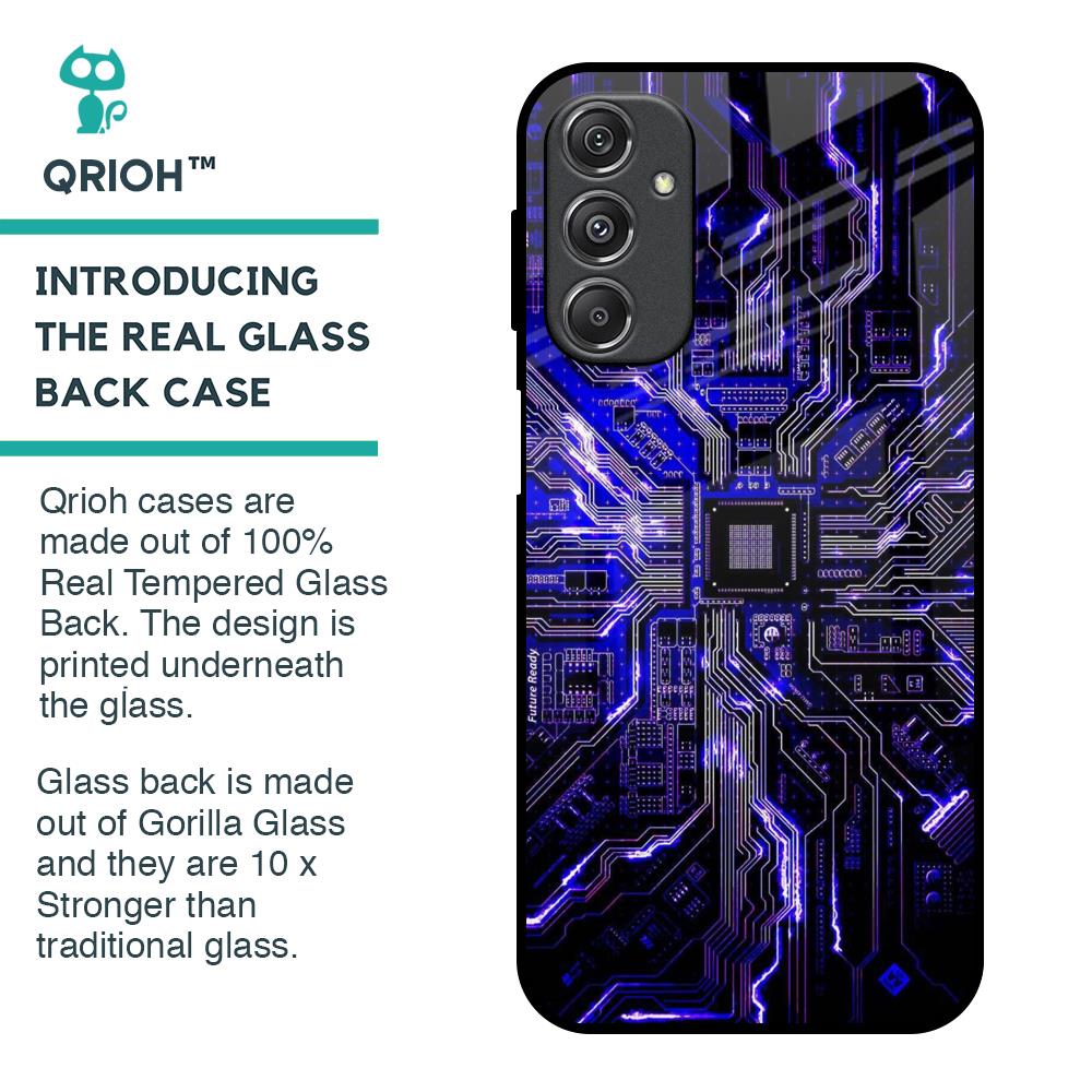 Techno Color Pattern Glass Case For Samsung Galaxy M34 5G