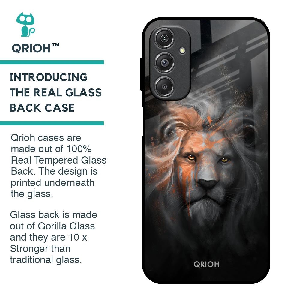 Devil Lion Glass Case for Samsung Galaxy M34 5G