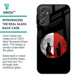 Anime Red Moon Glass Case for Samsung Galaxy M34 5G