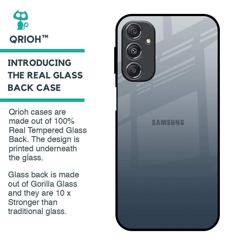 Smokey Grey Color Glass Case For Samsung Galaxy M34 5G
