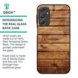 Wooden Planks Glass Case for Samsung Galaxy M34 5G