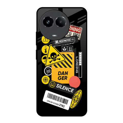 Danger Signs Realme 11 5G Glass Back Cover Online