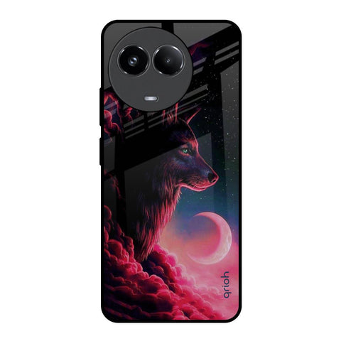 Moon Wolf Realme 11 5G Glass Back Cover Online