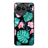 Tropical Leaves & Pink Flowers Realme 11 5G Glass Back Cover Online