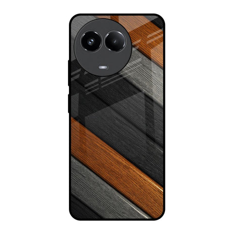 Tri Color Wood Realme 11 5G Glass Back Cover Online