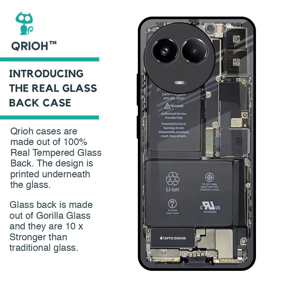 Skeleton Inside Glass Case for Realme 11 5G