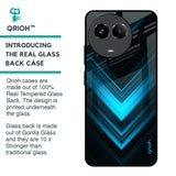 Vertical Blue Arrow Glass Case For Realme 11 5G