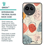 Abstract Faces Glass Case for Realme 11 5G