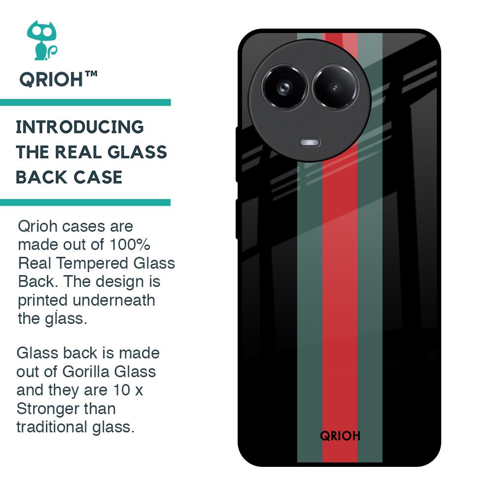 Vertical Stripes Glass Case for Realme 11 5G
