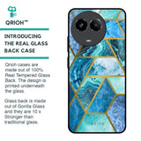 Turquoise Geometrical Marble Glass Case for Realme 11 5G