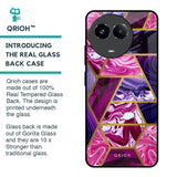 Electroplated Geometric Marble Glass Case for Realme 11 5G