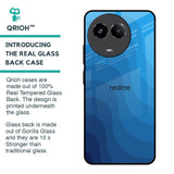 Blue Wave Abstract Glass Case for Realme 11 5G