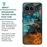 Golden Splash Glass Case for Realme 11 5G