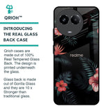 Tropical Art Flower Glass Case for Realme 11 5G